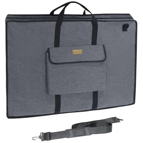 MeetYr Life Premium Art Portfolio Bag - Padded Triple Protection, Waterproof Protection with Shoulder Strap Durable and Portable - For Artwork, Posters, Sketches and Paintings（24"x18"） Cover