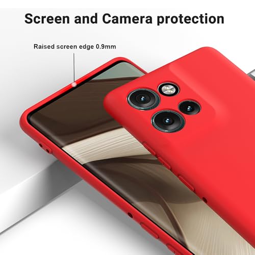 Image of Back Cover for Motorola Moto Edge 50 Neo 5G | Full Camera Protection | Premium Liquid Silicon Case | Flexible Bumper Case for Motorola Moto Edge 50 Neo 5G (Red)