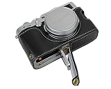 Bottom Opening Version Protective Real Leather Half Camera Case Bag for Fujifilm x100f with Hand Str