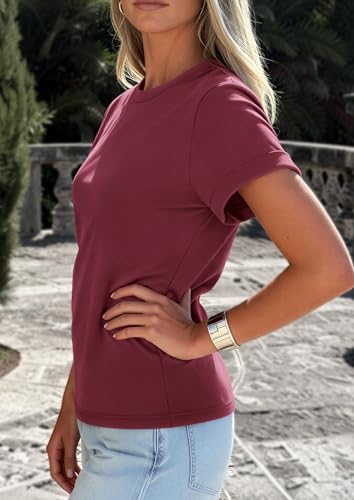 Image of PRETTYGARDEN Womens Summer Tops Short Sleeve Shirts