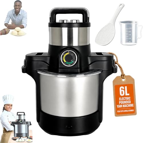 Machacadora de alimentos de 6 litros y batidora eléctrica de ñame de 1600W 2