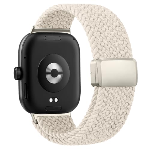 Image of Tobfit Stretchy Nylon Braided Band for Redmi Watch 6 /Redmi Watch5 /4 & Xiaomi Smart Band 8 Pro /9 Pro - Breathable, Adjustable Quick-Release Replacement Strap