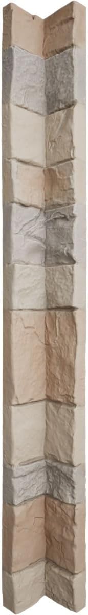 Universal Inside Corner for EverStone Faux Stone Siding Panels, 3"W x 3"D x 48"H, Smolder Color