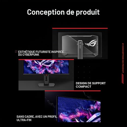 ASUS ROG Strix OLED XG27AQDMES Moniteur Gaming ― 27 Pouces (26,5 Pouces Visibles) 1440p QD-OLED, 240 Hz, 0,03 ms, capteur de proximité Neo, OLED Care Pro, ELMB, Compatible G-Sync
