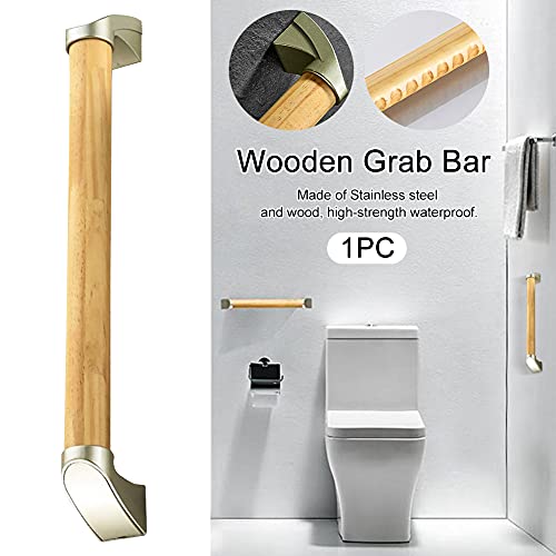 Wooden Grab Bar Wall Mounted Durable Grab Rails For Home Bathroom Withstand 80-100Kg(Size:34Cm/13.39Inch) #TOP4