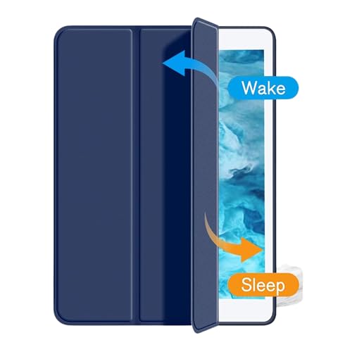 Image of M Cart Smart Case for iPad 7 (2019) / iPad 8 (2020) / iPad 9 (2021) 10.2 inch Flip Cover | Leather Finish Flip Cover Shockproof Back Case for iPad 7 / iPad 8 / iPad 9 (10.2 in)