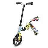 【SCOOTER DE DOS RUEDAS Y FLEXIBLE】 este patinete de dos ruedas con cabezal flexible, fácil de girar para los niños, más flexible que el patinete tradicional que depende de la gravedad del niño para girar. Y este patinete para niños Adecuado para niños de 3 a 12 años, ejercita el equilibrio mano-ojo del bebé, la coordinación de las extremidades y el cerebro.