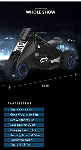 Image of StarAndDaisy Baby Magic /Swing Car for Kids Toys for 2-5 Years boy, with Acceleration Pedal & Rechargeable Battery, LED Light & Music,Twister car /Ride-onwith Smoke & Backrest seat (Red-Black)