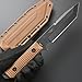 Gtkii GTK5 Fixed Blade Knife AUS-10 Steel Blade Full Tang Nylon Fiberglass Handle EDC Fixed Knifes for Outdoor Camping Hunting (brown)