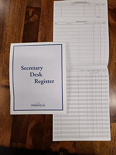 Magnolia Registers Premium Check Registers For Deskbook Checks, Size: 6 3/8 X 8 1/4, Secretary Desk Register #TOP3