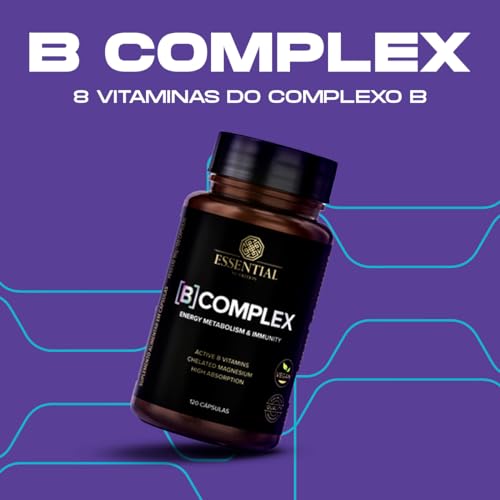 B Complex 120 Cápsulas Essential Nutrition Original Vitaminas do Complexo B