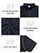 QOSOQ Men's Polo Shirts Short Sleeve Golf Polo T Shirt Lightweight Casual Button Down Shirts Summer Collared with Pocket Navy Blue