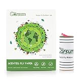 Garsum Fruit Fly Traps for Indoors/Outdoors, Fly Strips Indoor Sticky Hanging, Fly Paper Fly Tape, F