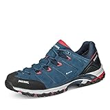 Meindl 9386 49 Tarvis EVO Herren Gore-TEX Wanderschuh Veloursleder wasserdicht, Groesse 44, blau/rot