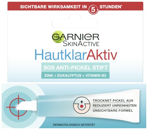 Garnier Hautklar S.O.S Anti-Pickel-Stift für unreine Haut, Extra-Stark, Mit Vitamin B3, Zink, Salizylsäure und Eukalyptus, Skin Active… – Ansicht 1