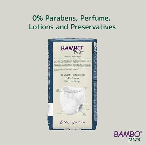 Bambo Nature Dreamy Night Pants Nappies, (Children Aged 4-7, 15-35kg), 60PK Pull Up Pants, Eco Nappies, Keep Beds Dry All Night, Pull Ups Training, Secure, Comfortable, Potty Training - Image 4
