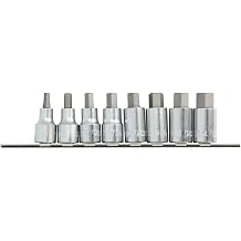 Toptul Hexagonal Socket Set 1/2 8 Pieces 1/4 5/16 3/8 7/16 1/2 9/16 5/8 3/4 Inch