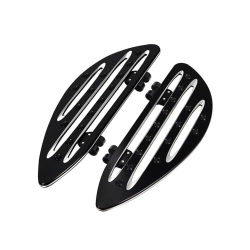 Repose-pieds moto avant allongés CNC noirs pour Softail Electra Glide