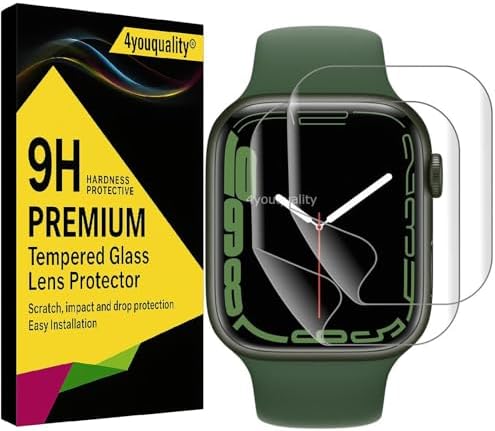4youquality Acrylic Screen Guard Protector for Apple Watch 46mm (Series 10 / Series 11) | Edge-to-Edge Full Screen Coverage | Transparent | Easy Installation Kit | Pack of 2