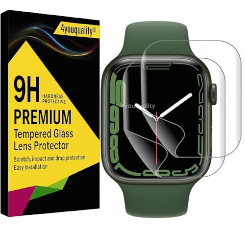 Image of 4youquality Acrylic Screen Guard Protector Compatible for Apple watch Series 10, Series 11 42mm (Transparent) with Edge to Edge Full Screen Coverage & Easy Installation Kit, Pack of 2
