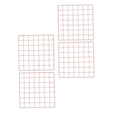 GLEAVI 4 Stück Eisennetz Fotoaufhängungsset Rosa Wanddeko Bilderorganizer Tragbares Wandnetz für Zuhause Themenpartys und Cafés