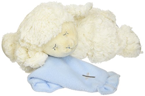 DEMDACO Blue Now I Lay Me Down To Sleep Lamb With Cross Blanket