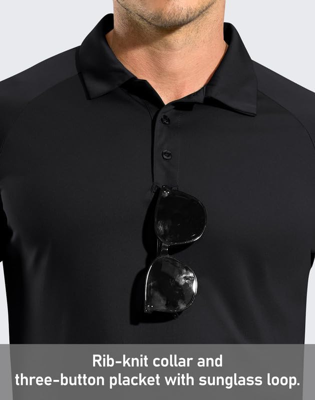 Pudolla Men's Long Sleeve Golf Polo Shirt UPF 50+ Lightweight Sun Protection Cool SPF Hiking Shirts for Men - Image 5