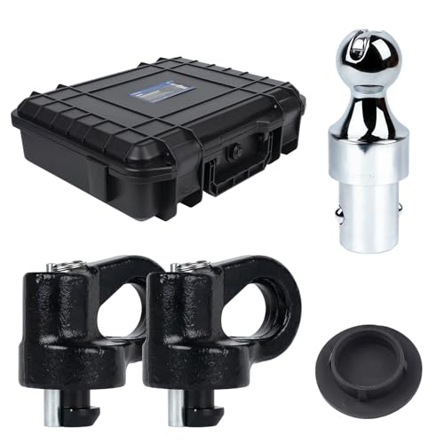 60692, Upgraded 38k 2-5/16 in Hitch Ball Puck System Gooseneck Hitch Kit with Case for Ford F250/F350/F450, Chevrolet Silverado 2500/3500 HD, GMC Sierra 2500/3500 HD Nissan Titan XD