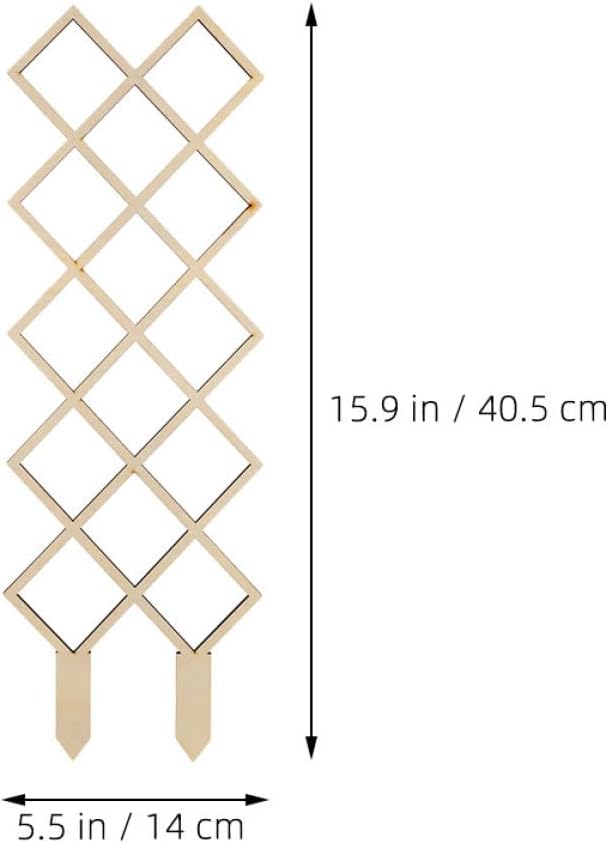 Wooden Plant Trellis for Tomatoes and Vines, Honeycomb Grid DIY Support image 2