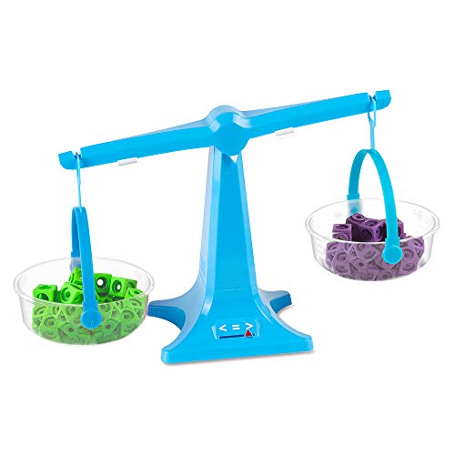 hand2mind Blue Nestable Pan Balance, Clear Double Balance Scale for Kids, Weight Scale for Liquids and Solids, Easy to Assemble, Space Saving Storage Base, Balance Scale for Classroom (Set of 1) by hand2mind - Image 4