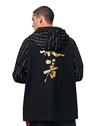 Niepce Inc Japanese Kanji Graphic Hoodies for Men