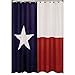 70" x 72" Texas Lone Star Flag Fabric Shower Curtain Hooks Included