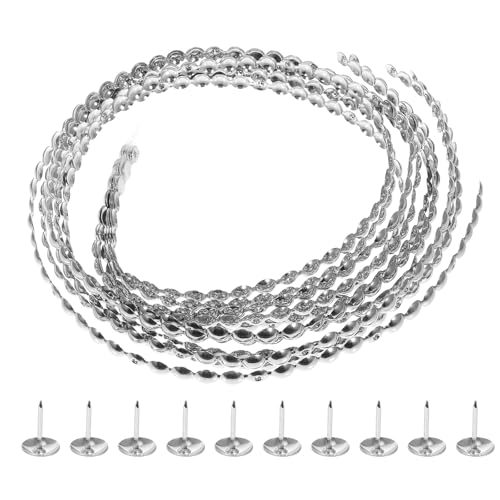 Vaguelly Tiras de Clavos para Tapicería y Muebles, 6 Piezas de Hierro Cabeza Segura y Superficie Lisa, 1 Metro de Largo, Adecuadas para Restaurar Sofás y Trabajos de Manualidades