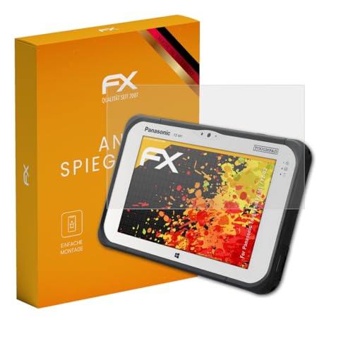 atFoliX Bildschirmfolie kompatibel mit Panasonic ToughPad FZ-M1 / FZ-B2 Schutzfolie, entspiegelnde & stoßdämpfende FX Folie (2X)