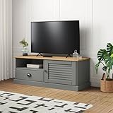 Hecho de madera maciza de pino, el mueble de TV es duradero y robusto.