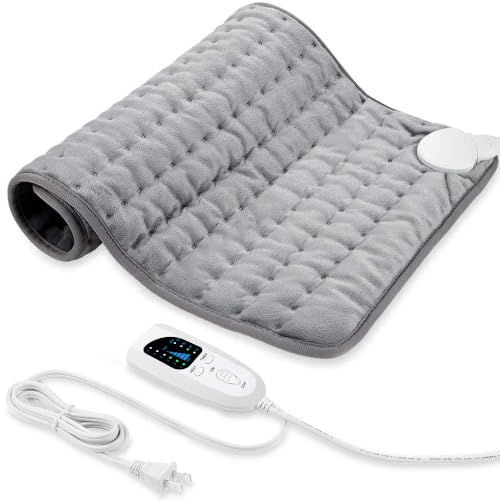 Image of 24 inchx20 inch Electric Heating pad for Back Neck Shoulder Knee Arms Legs- Electric Heat Pads with 6 Heat Settings & Auto Shut Off &Dry /Moist Heat Heating Pad for Birthday Mother Father Girl Men Women