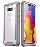 i-Blason Ares Series Full-Body Rugged Clear Bumper Case for LG V40 ThinQ 2018 Release, Pink