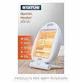STATUS Quartz Heater 800 W Infrared Portable Heater with 2 Heat Settings, Safety Tip‑Over Protection, Built‑In Handle and Fold‑Away Stand, (QH‑800W1PKB) - Image 8