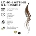 Feather Hair Extension – Natural Dark Brown and Beige, Five Genuine Feathers Bonded Together, Ranging from 4 to 7 Inches, One Extension