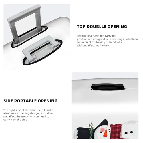 Travel Luggage Cover Merry Christmas Cute Snowman Fashion Washable Baggage Suitcase Protector Fit For Luggage Small4