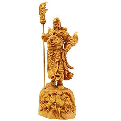 Sculpture Guanyu en buis 18 cm, statue Guan Gong pour décoration d'intérieur SurongL