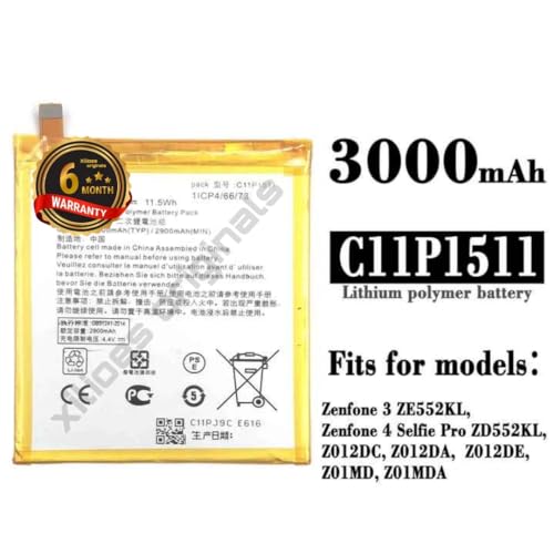 Image of C11P1511 Battery for Asus C11P1511 Zenfone 3 ZE552KL ZS570KL Z012DA / Z012DE C11P1511 (3000mAh) Battery 6 Month Warranty. ***** (O103)