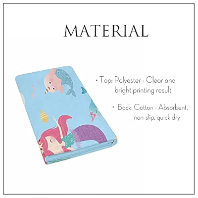 Artsadd Personalized Mermaid Beach Towels for Kids Boys Girls - Custom Name Bath Towel - Soft Pool Towel with Name Mermaid Gifts - Birthday Summer Gift for Baby Children - 30" x 56" 41VTRwt0tLL. SS400