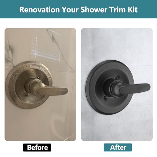 Ultrimkit Shower Trim Kit Compatible with Delta 13/14 Series, Shower Cover Plate with Handle (Valve& Catridge Not Inclued) (Matte Black) by Ultrimkit - Image 4