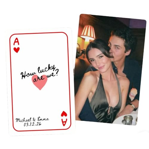Chu6an6d Tarjetas de metal personalizadas, inserto de cartera de fotos personalizadas, tarjeta de nota de amor con foto, tarjeta de inserción de regalo para él, novio