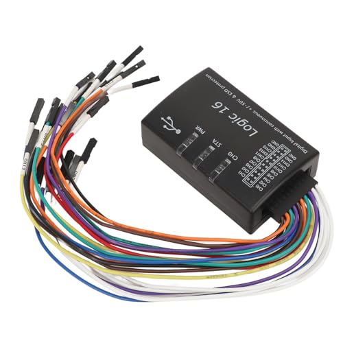 Logikanalysator mit 16 Kanälen, 100 M Abtastrate, USB-Anschluss, ESD-Schutz, für LOGIC2-Software