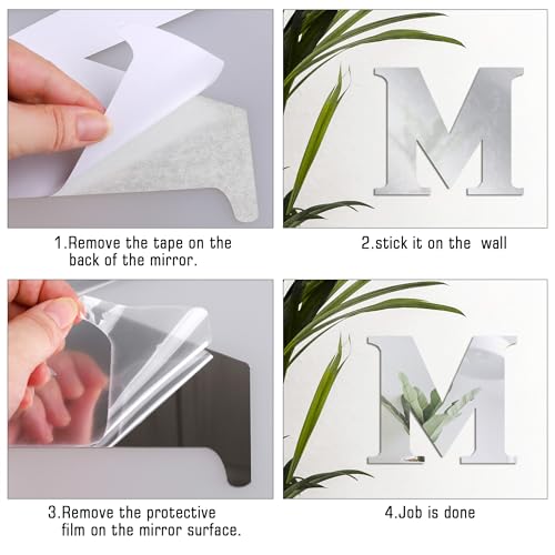 Decoración de Pared con Letras Familia 3D Acrílico Espejo miniatura 3