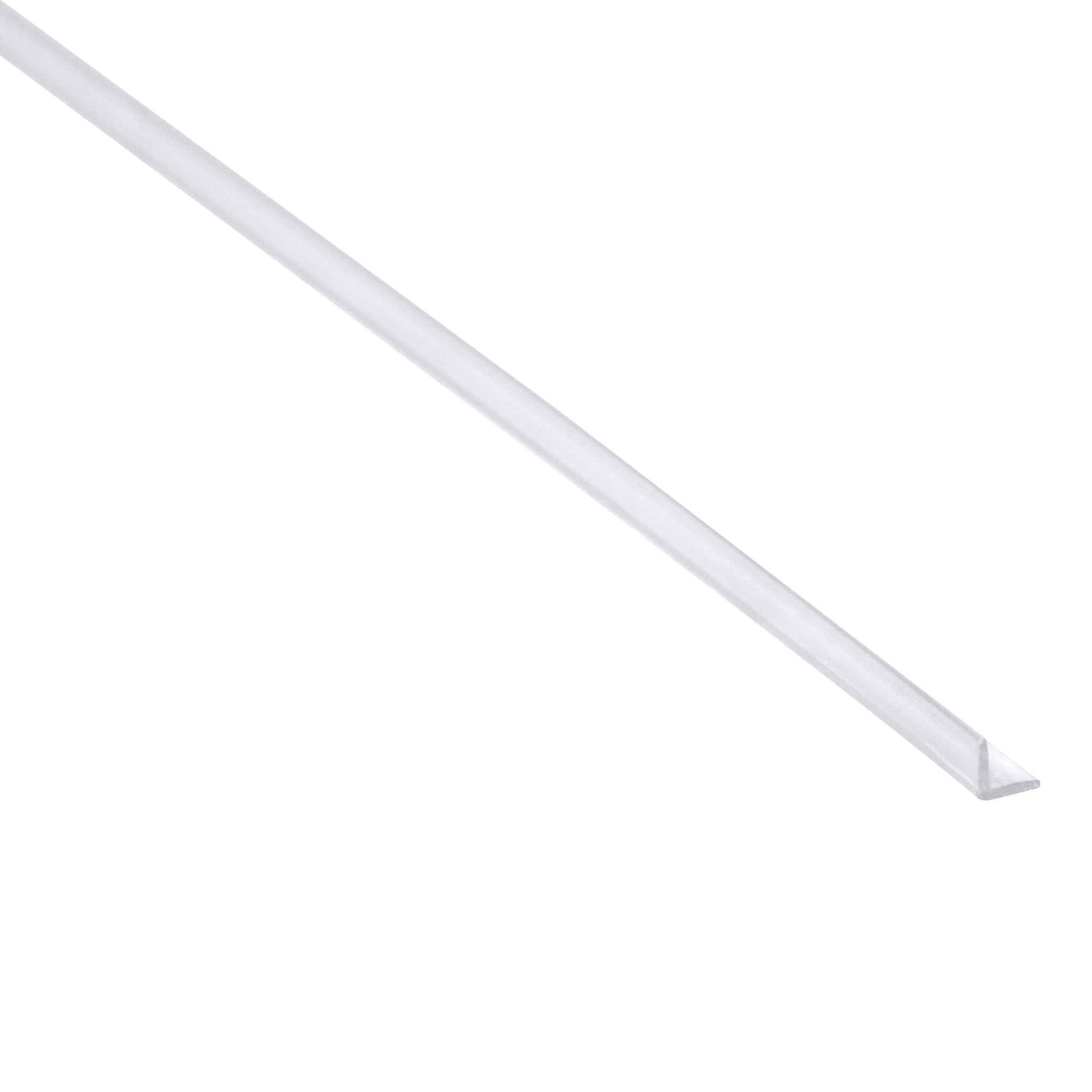 Clear PVC Angle Trim, 7mm x 7mm Wall Corner Protector, 1 Metre Length, 90 Degree