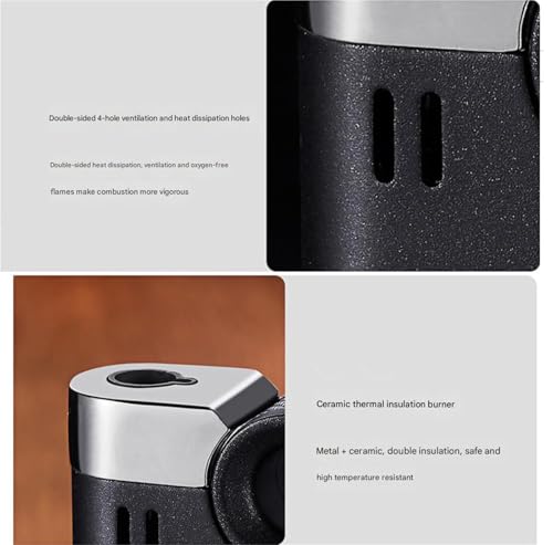 Encendedor portátil resistente al viento de llama ajustable recargable para barbacoa 5