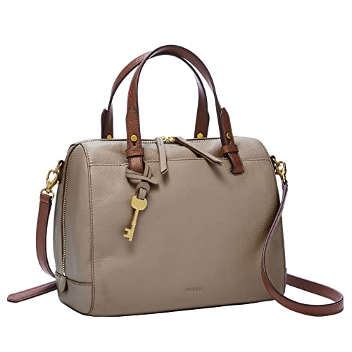 Fossil Women's Rachel Leather Satchel Purse Handbag, Graystone (Model: Zb7256788) #TOP3